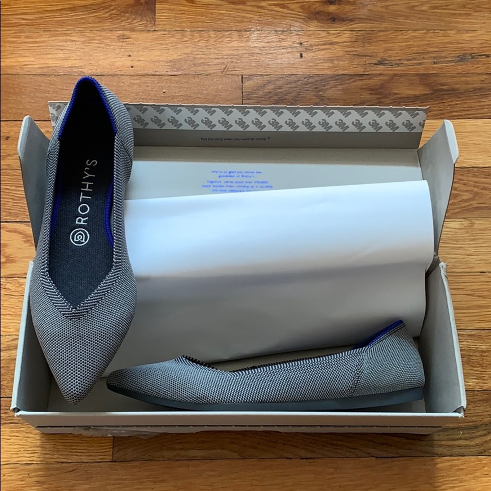 Brand new Rothy’s Point Flat, Sz 9